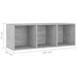 Berkfield Home Classic 3 Piece TV Cabinet Set Concrete Grey Engineered Wood - thumbnail 9