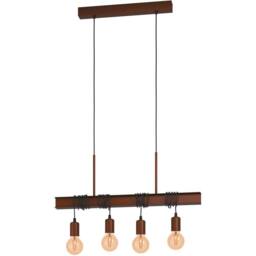 Loops Stylish Antique Brown E27 Ceiling Pendant Light Indoor Space Fixture - thumbnail 1