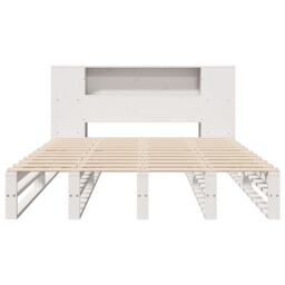 Berkfield Home Bookcase Bed without Mattress White 140x190 cm Solid Wood in Brown - thumbnail 5