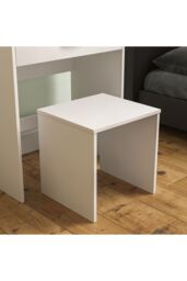 Home Discount Vida Designs Isla Dressing Table Set with Built-in Mirror & Stool in White - thumbnail 8