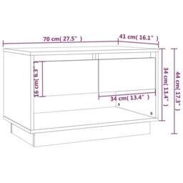 Berkfield Home TV Cabinet Brown Oak 70x41x44 cm Engineered Wood - Size: 70 x 41 x 44 cm - thumbnail 9