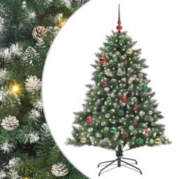 Berkfield Home Artificial Christmas Tree with Stand Green 105 x 105 x 150 cm - thumbnail 2