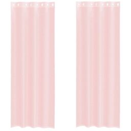 Berkfield Home Voile Curtains with Grommets 2 pcs Light Pink 140x260 cm - thumbnail 2