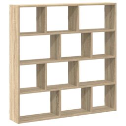 Berkfield Home Wall Cube Shelf 12 Compartments Sonoma Oak Engineered Wood in Brown - thumbnail 2