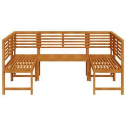 Berkfield Home 5-Piece Acacia Wood Garden Bench Set in Brown - thumbnail 6