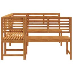 Berkfield Home 5-Piece Acacia Wood Garden Bench Set in Brown - thumbnail 7