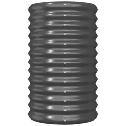 Berkfield Home Garden Planter Powder-coated Steel 40x40x68 cm Anthracite in Black - Size: 40 x 40 x 68 cm - thumbnail 3