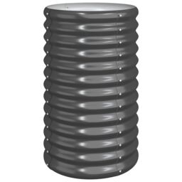 Berkfield Home Garden Planter Powder-coated Steel 40x40x68 cm Anthracite in Black - Size: 40 x 40 x 68 cm - thumbnail 2