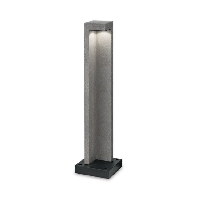 Netlighting Titano Integrated LED Outdoor Bollard Lamp 1 Light Granite 3000K IP55 in Grey