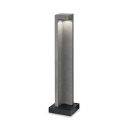 Netlighting Titano Integrated LED Outdoor Bollard Lamp 1 Light Granite 3000K IP55 in Grey