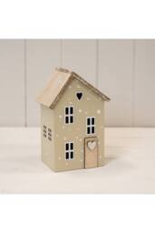 KDMD Sage Green Wooden House Decoration - 18mm in Beige - thumbnail 1