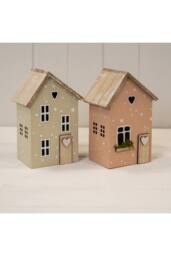 KDMD Sage Green Wooden House Decoration - 18mm in Beige - thumbnail 2