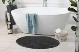 RugsX Dywaniki Łazienkowe Rug in Grey - Size: 100 cm diameter - thumbnail 3