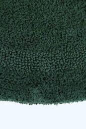 Homescapes Luxury Round Bath Mat Reversible 100% Cotton 1600GSM, 80cm, Quick Dry in Dark Green - thumbnail 3