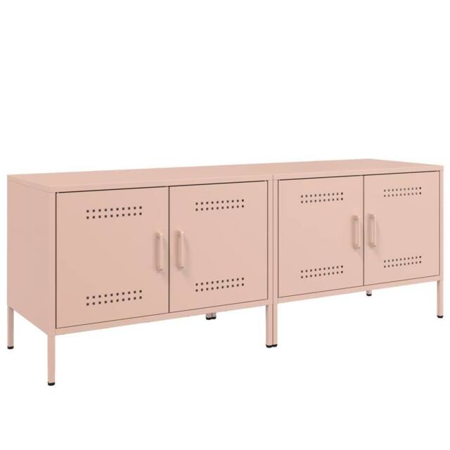 Berkfield Home TV Cabinets 2 pcs Pink 68x39x50.5 cm Steel - image 1
