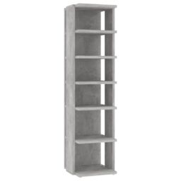 Berkfield Home Shoe Cabinet Concrete Grey 27.5x27x102 cm Engineered Wood - thumbnail 2