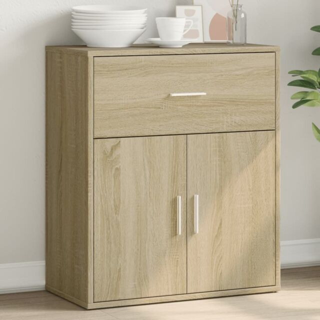 Berkfield Home Sideboard Sonoma Oak 60x31x70 cm Engineered Wood in Brown - Size: 60 x 31 x 70 cm - image 1
