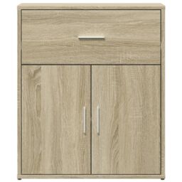 Berkfield Home Sideboard Sonoma Oak 60x31x70 cm Engineered Wood in Brown - Size: 60 x 31 x 70 cm - thumbnail 5