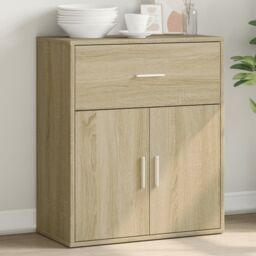 Berkfield Home Sideboard Sonoma Oak 60x31x70 cm Engineered Wood in Brown - Size: 60 x 31 x 70 cm - thumbnail 1