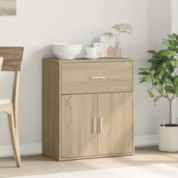 Berkfield Home Sideboard Sonoma Oak 60x31x70 cm Engineered Wood in Brown - Size: 60 x 31 x 70 cm - thumbnail 3