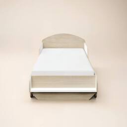 Flair Oliver Car Wooden Bed White & Oak - Size: Single - thumbnail 4