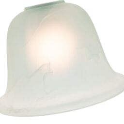 Happy Homewares Pair of White Alabaster Glass Shades with Traditional Shape for E14 & E27 - thumbnail 5