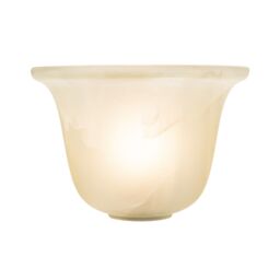 Happy Homewares Pair of White Alabaster Glass Shades with Traditional Shape for E14 & E27 - thumbnail 3