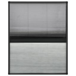 Berkfield Home Plisse Insect Screen for Windows Aluminium 60x80 cm with Shade in Black - thumbnail 2