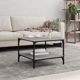Berkfield Home Coffee Table Grey Sonoma 55x55x40 cm Engineered Wood - Size: 55 x 55 x 40 cm - thumbnail 1