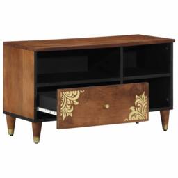 Berkfield Home Media Cabinet Honey brown Solid mango wood, Engineered wood
