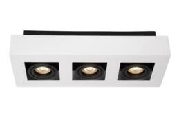 Lucide 'XIRAX' Dimmable Stylish Rotatable Indoor Ceiling Spotlight GU10 in White - thumbnail 1