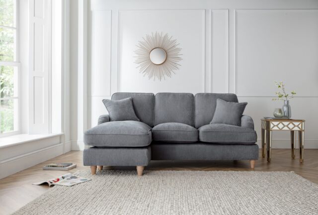 The Great Sofa Company Orla Left Hand Chaise Sofa Manhattan Navy in Charcoal - image 1