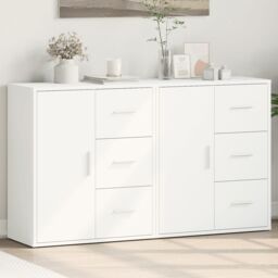 Berkfield Home Sideboards 2 pcs White 60x31x70 cm Engineered Wood - Size: 60 x 31 x 70 cm - thumbnail 1