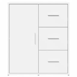 Berkfield Home Sideboards 2 pcs White 60x31x70 cm Engineered Wood - Size: 60 x 31 x 70 cm - thumbnail 5