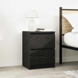 Berkfield Home TV Cabinet Black 40x35x54 cm Engineered Wood - Size: 40 x 35 x 54 cm - thumbnail 3