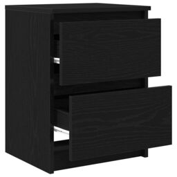 Berkfield Home TV Cabinet Black 40x35x54 cm Engineered Wood - Size: 40 x 35 x 54 cm - thumbnail 5