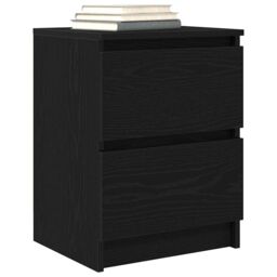 Berkfield Home TV Cabinet Black 40x35x54 cm Engineered Wood - Size: 40 x 35 x 54 cm - thumbnail 4
