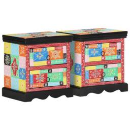 Berkfield Home Bedside Cabinet 2 pcs Multicolour 40x35x45 cm Engineered Wood - Size: 40 x 35 x 45 cm - thumbnail 8