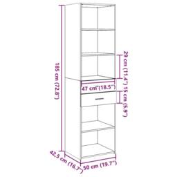 Berkfield Home Highboard Concrete Grey 50x42.5x185 cm Engineered Wood - thumbnail 9