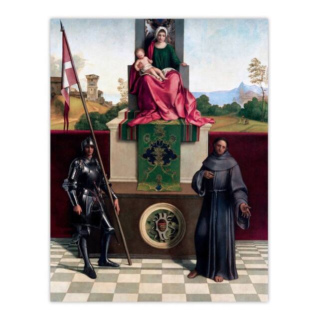 "Artery8 Giorgione Madonna & Child St Francis St Nicasius Wall Art Print - Size: W12"" x H16""" - image 1