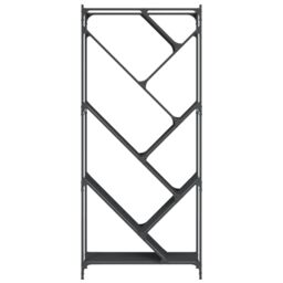 Berkfield Home Bookcase Black 79x30x180 cm Engineered Wood & Metal - Size: 79 x 30 x 180 cm - thumbnail 5