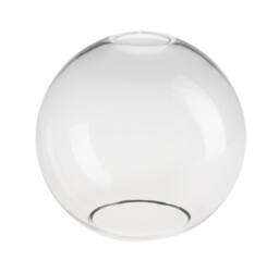 Industville Brooklyn Glass Globe Wall Light - 7 Inch - Clear in Black - Size: Medium - thumbnail 3