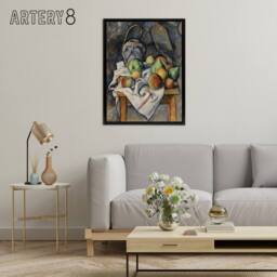 "Artery8 Ginger Jar & Fruit Still Life Paul Cezanne Framed Canvas Wall Art - Size: W12"" x H16""" - thumbnail 3