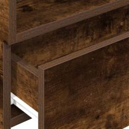 Berkfield Home Durable Wall-mounted Bedside Cabinets 2 pcs Smoked Oak 45x26x28.5 cm in Brown - thumbnail 9