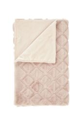 Catherine Lansfield 'Cosy Diamond' Blanket Throw in Pink - Size: 130 cm x 170 cm - thumbnail 5