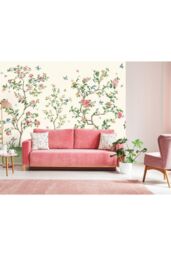 Origin Murals Flower Tree Wall Mural in Cream - Size: W300 cm x H240 cm