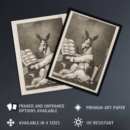 Artery8 And so was his grandfather Francisco Goya Framed Wall Art Print in Grey - Size: A4 - thumbnail 2