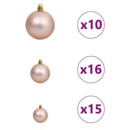 Berkfield Home Artificial Christmas Tree with 300 LEDs White 78 x 78 x 210 cm - thumbnail 8