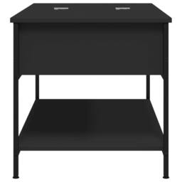 Berkfield Home Coffee Table Black 100x50x50 cm Engineered Wood & Metal - Size: 100 x 50 x 50 cm - thumbnail 6