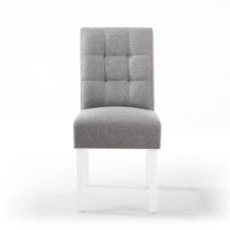 Shankar Moseley Waffle Linen Effect Silver Grey in White Legs - thumbnail 4